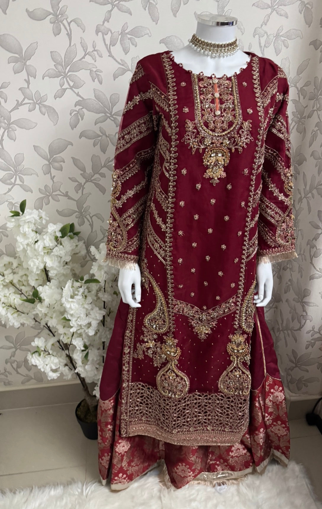 GULAAB- 3 pieces Heavy Embroidered Sharara Suit