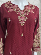 HIRA- 3 pieces Embroidered Gharara Suit