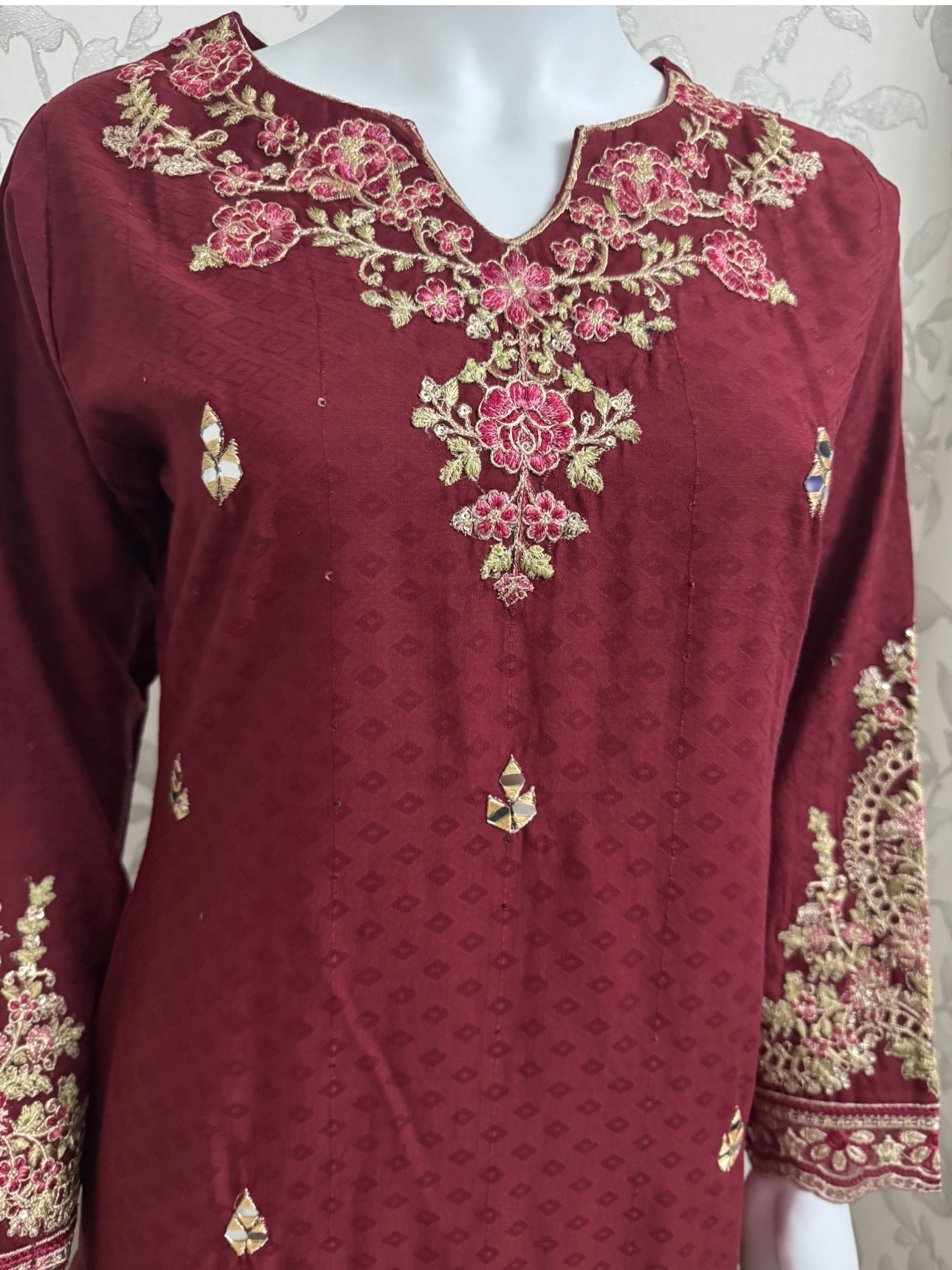 HIRA- 3 pieces Embroidered Gharara Suit