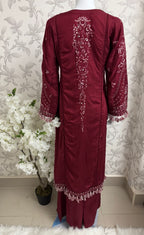 HUSN-E-EID  3 pieces Embroidered viscose suit