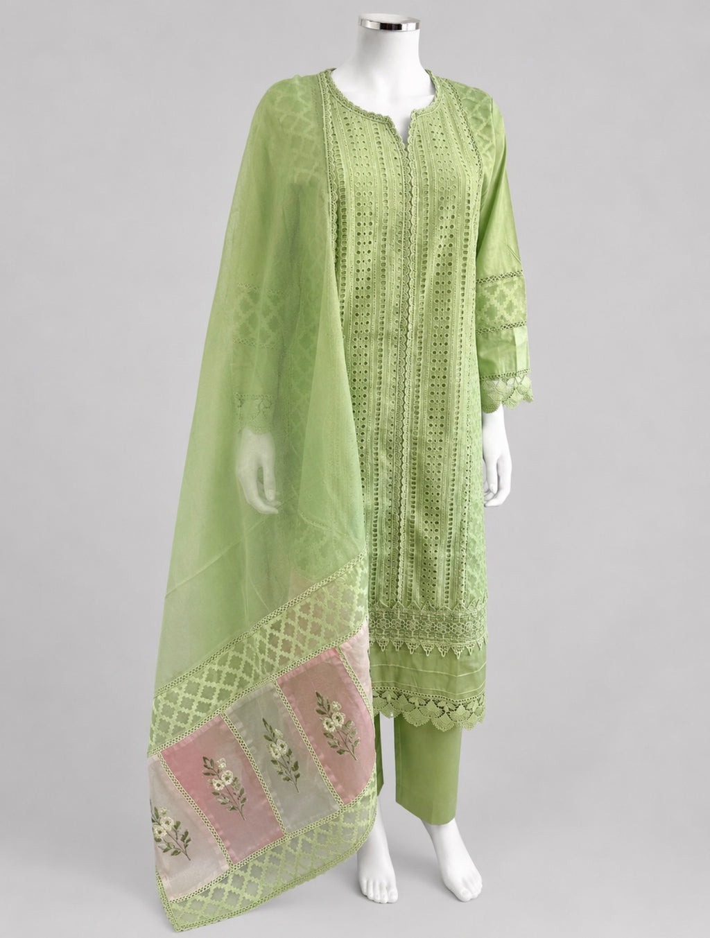 SUMAIRA- 3 piece chikankari Lawn suit