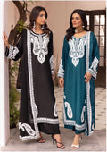ALMILA- 3 pieces Embroidered Dhanak Suit