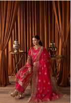 SANGEET- 3 piece heavy Embroidered soft organza Suit