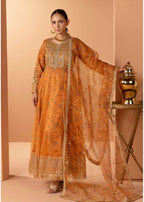 ANARKALI- 3 piece Embroidered suit