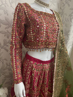 GUL BADAN-3 piece Embroidered Pakistani bridal Lehenga choli