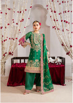 ALANI Emerald Green- 3 pieces heavy Embroidered suit