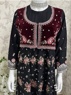 HUSN-E-EID  3 pieces Embroidered viscose Maxi dress
