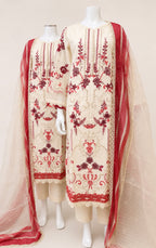Rose Blossom-3 piece Luxury Embroidered Suit