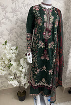 HUSN-E-EID 3 pieces embroidered viscose Suit