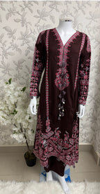 HUSN-E-EID 3 piece heavy Embroidered viscose Suit