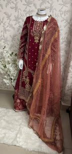 GULAAB- 3 pieces Heavy Embroidered Sharara Suit