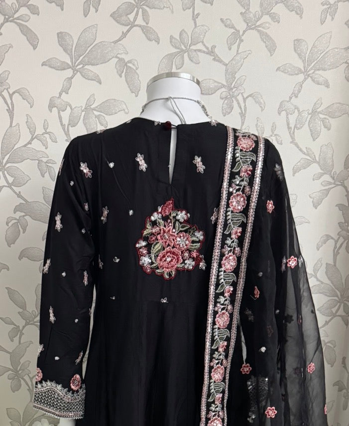 HUSN-E-EID  3 pieces Embroidered viscose Maxi dress
