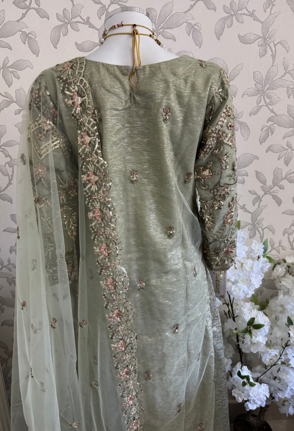 PEARLS- Luxury Hand Embellished Pakistani 3 piece sharara Suit