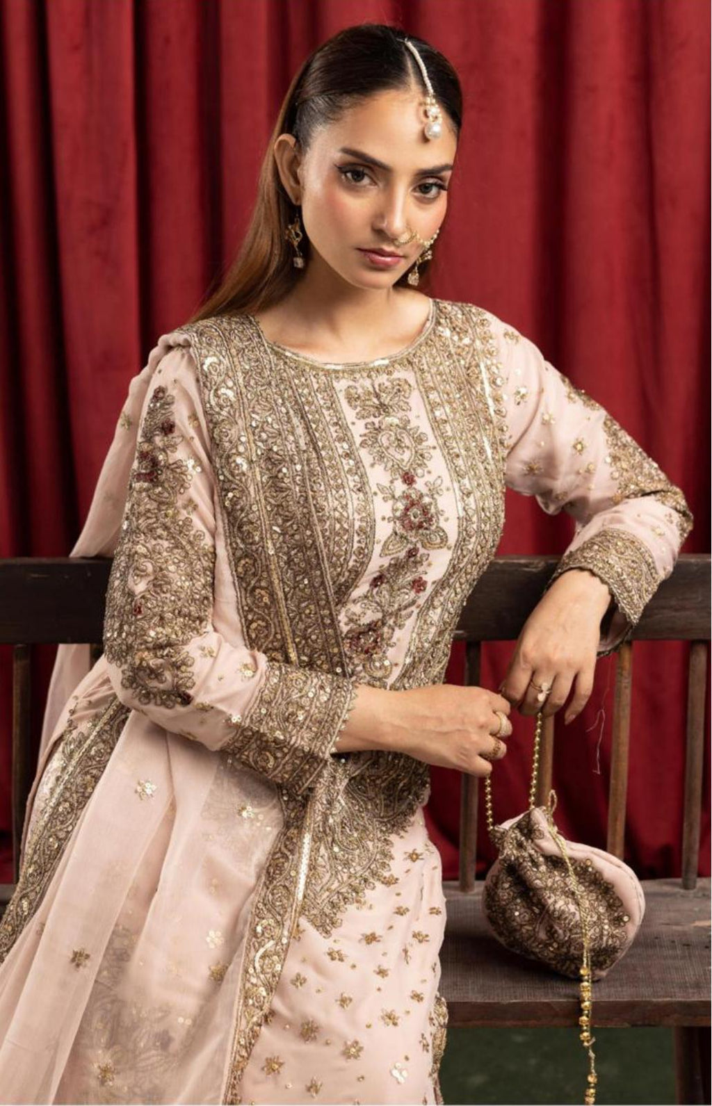 ASHIANA- heavy embroidered chiffon suit
