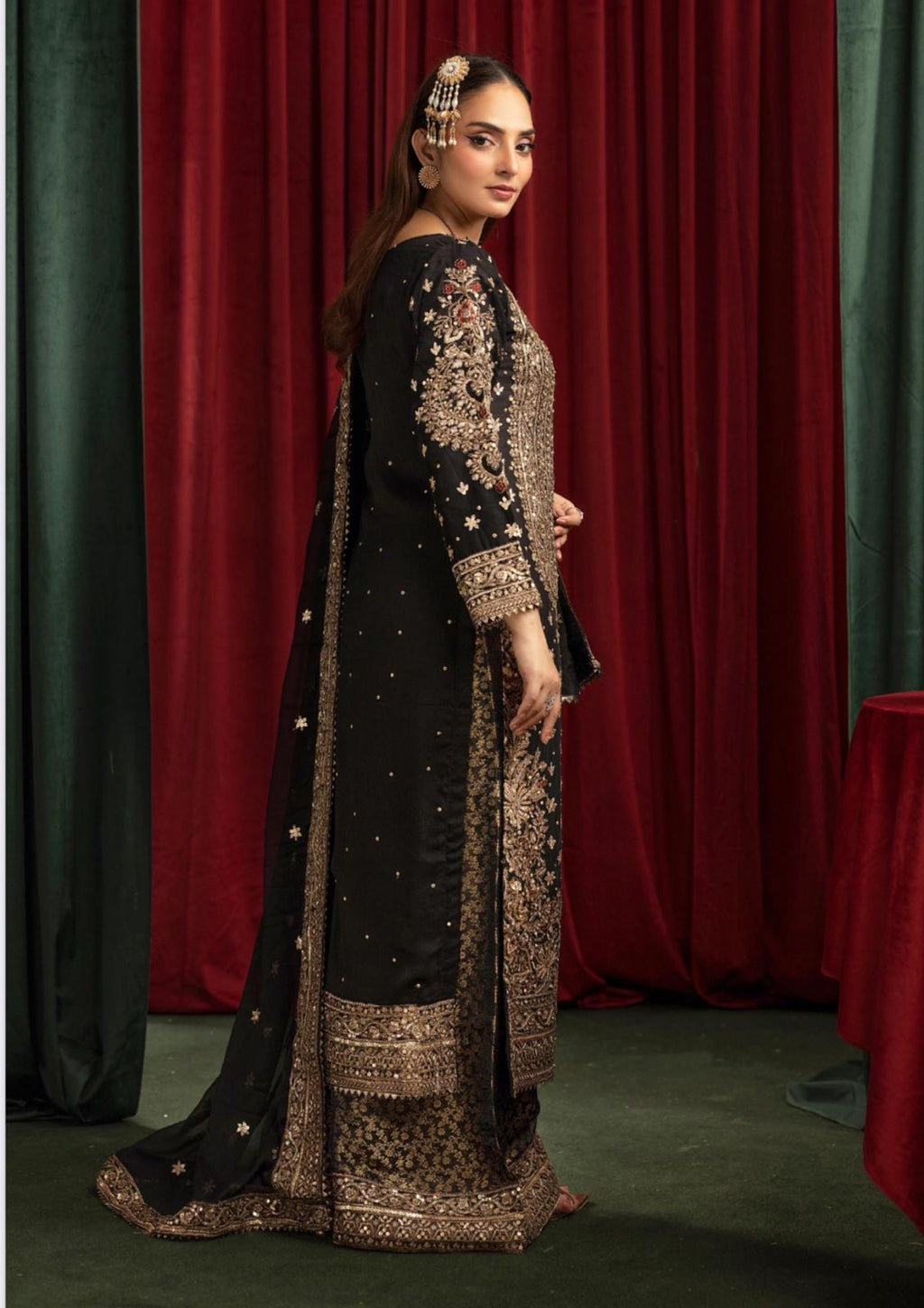 ASHIANA- heavy embroidered chiffon suit