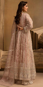 HERITAGE- 3 pieces heavy Embroidered soft organza Maxi dress