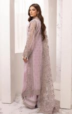 NUREH- 3 pieces heavy embroidered soft organza suit