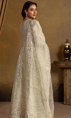 HERITAGE- 3 pieces heavy Embroidered soft organza Maxi dress