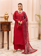 IONA- 3 pieces DHANAK fabric suit with Laser cut Duppatta