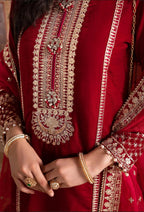ROSE- 3 pieces Embroidered Velvet Collection