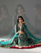HIBA- 3 pieces Luxury Embroidered Maxi Dress