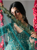 HIBA- 3 pieces Luxury Embroidered Maxi Dress