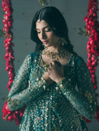 HIBA- 3 pieces Luxury Embroidered Maxi Dress
