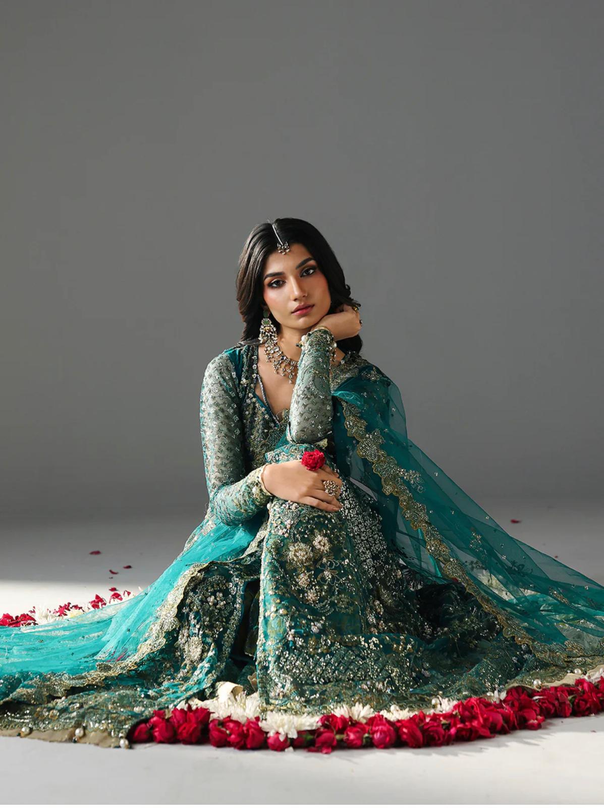 HIBA- 3 pieces Luxury Embroidered Maxi Dress