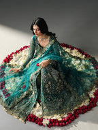 HIBA- 3 pieces Luxury Embroidered Maxi Dress