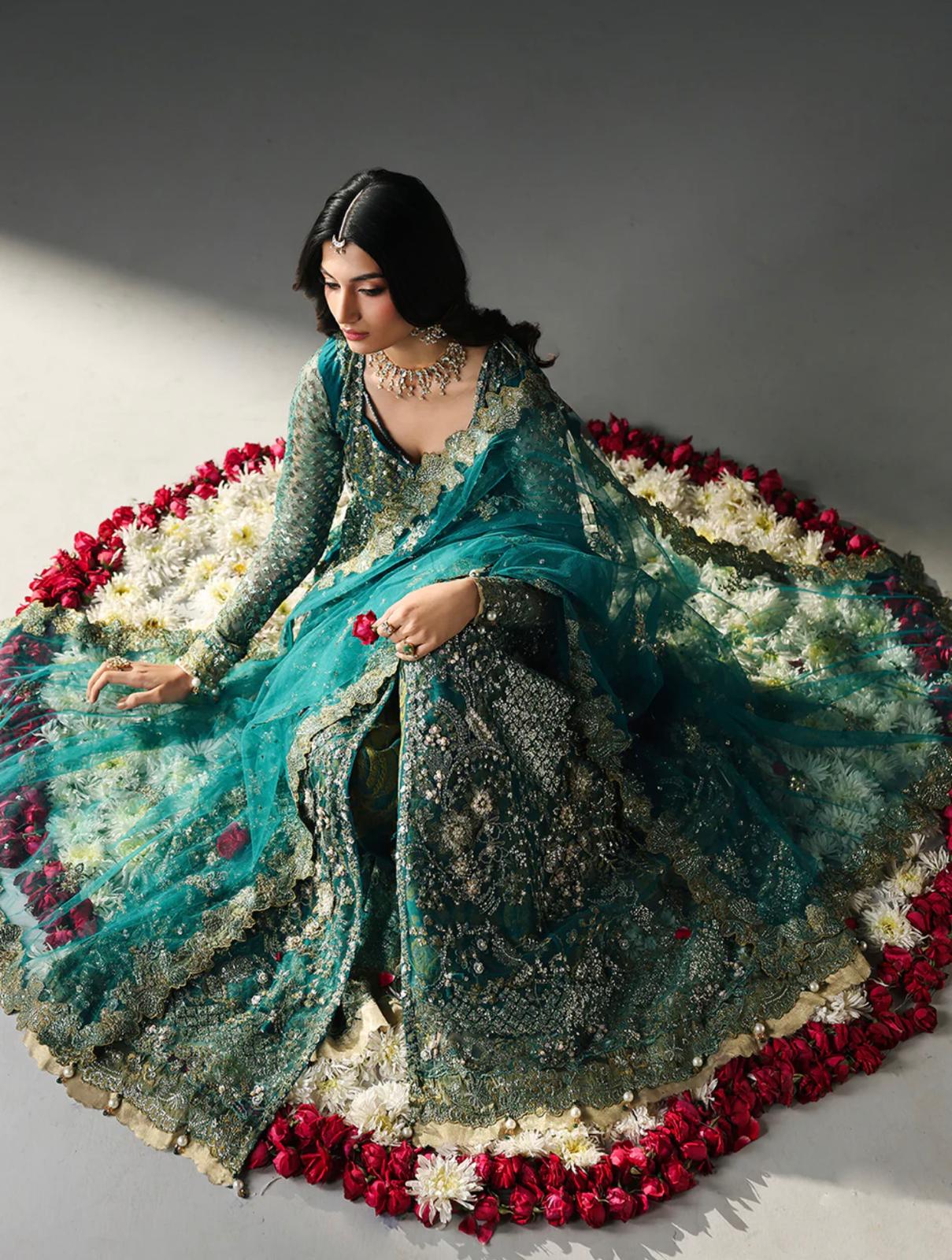 HIBA- 3 pieces Luxury Embroidered Maxi Dress