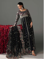 FIZZA-3 pieces Luxury Embroidered Silk maxi dress