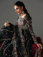 FIZZA-3 pieces Luxury Embroidered Silk maxi dress