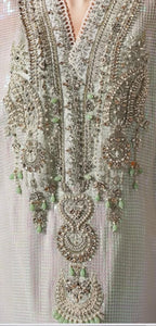 3 pieces Luxury embroidered chiffon kaftaan dress