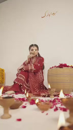 CHAAND RAAT- 3 piece Embroidered Raw Silk suit