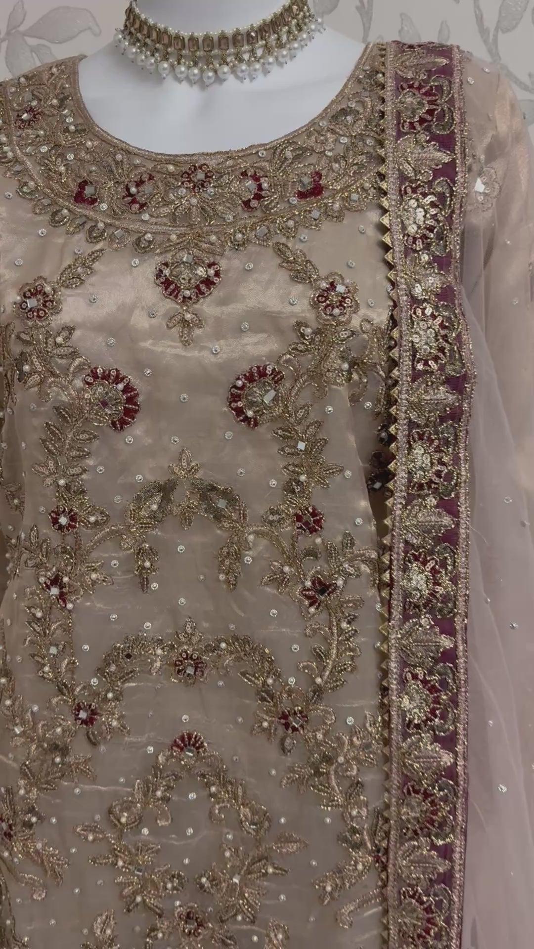 AMAIRA-3 pieces heavy Embroidered Masoori Gharara Suit