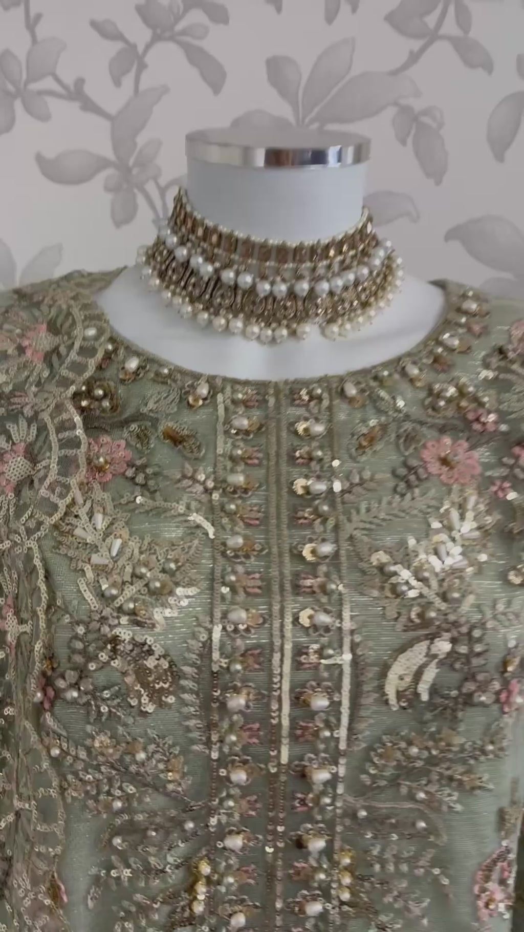 PEARLS- Luxury Hand Embellished Pakistani 3 piece sharara Suit
