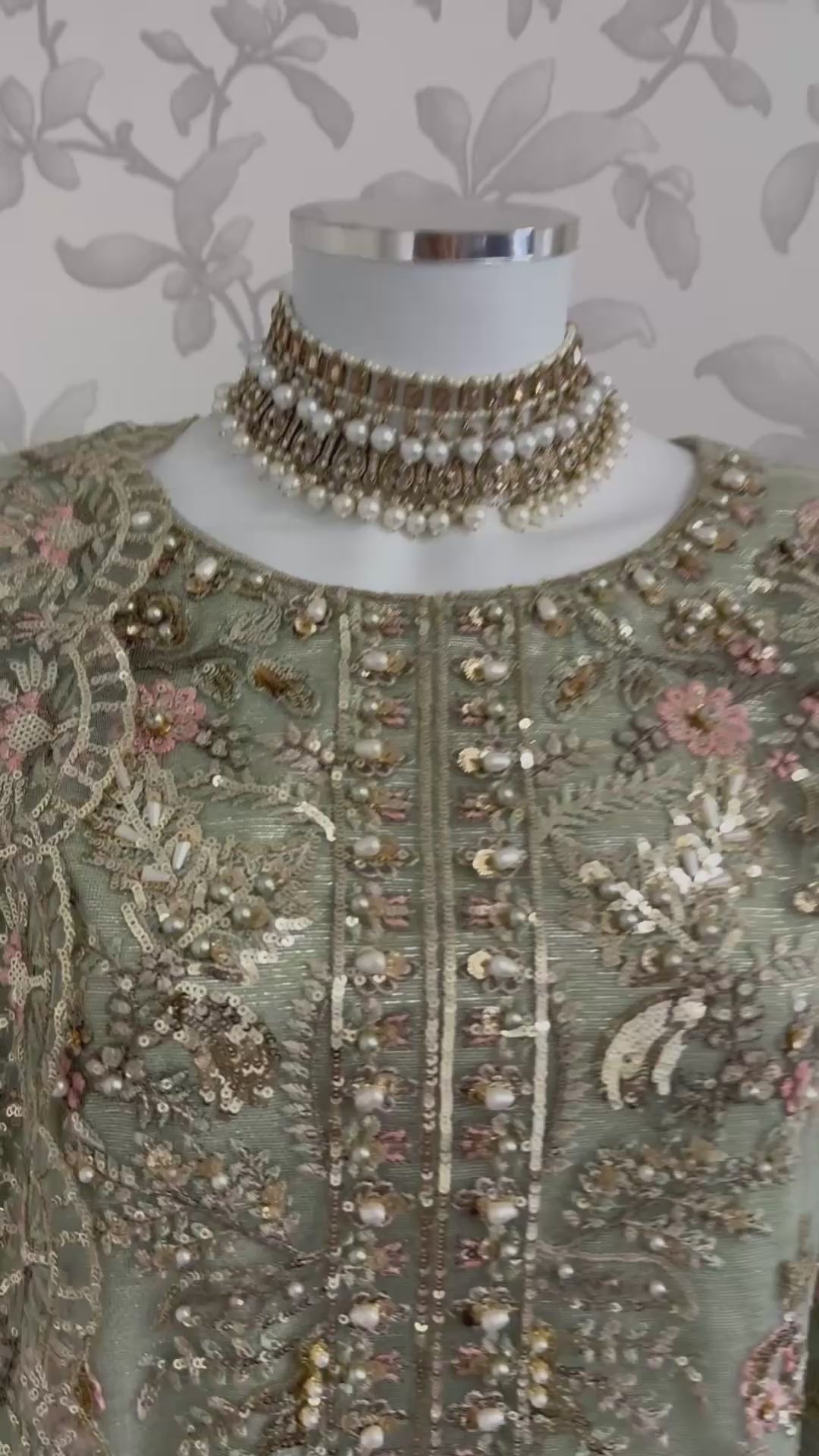 PEARLS- Luxury Hand Embellished Pakistani 3 piece sharara Suit