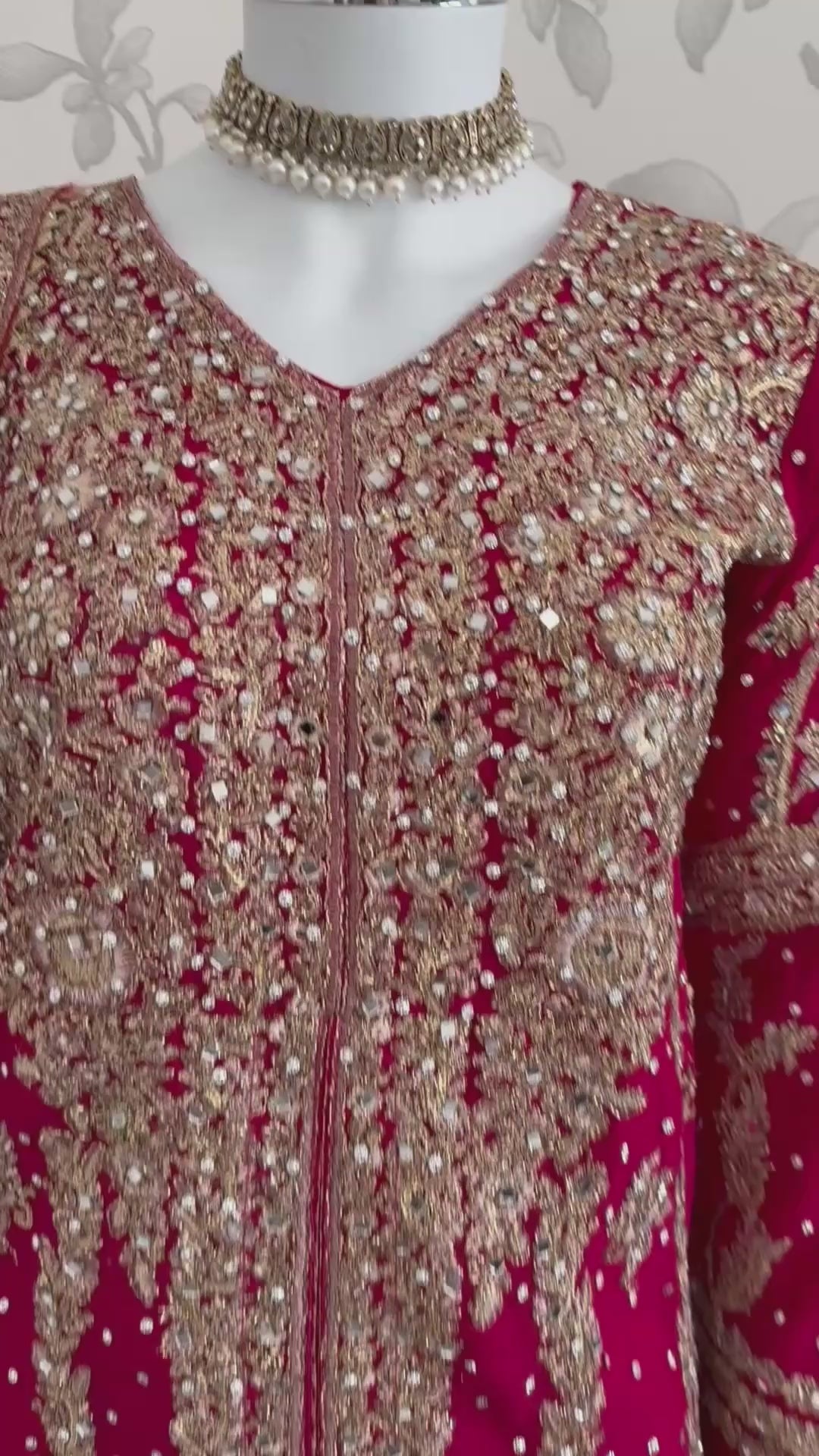 AFREEN - 3 piece embroidered Chiffon wedding Suit