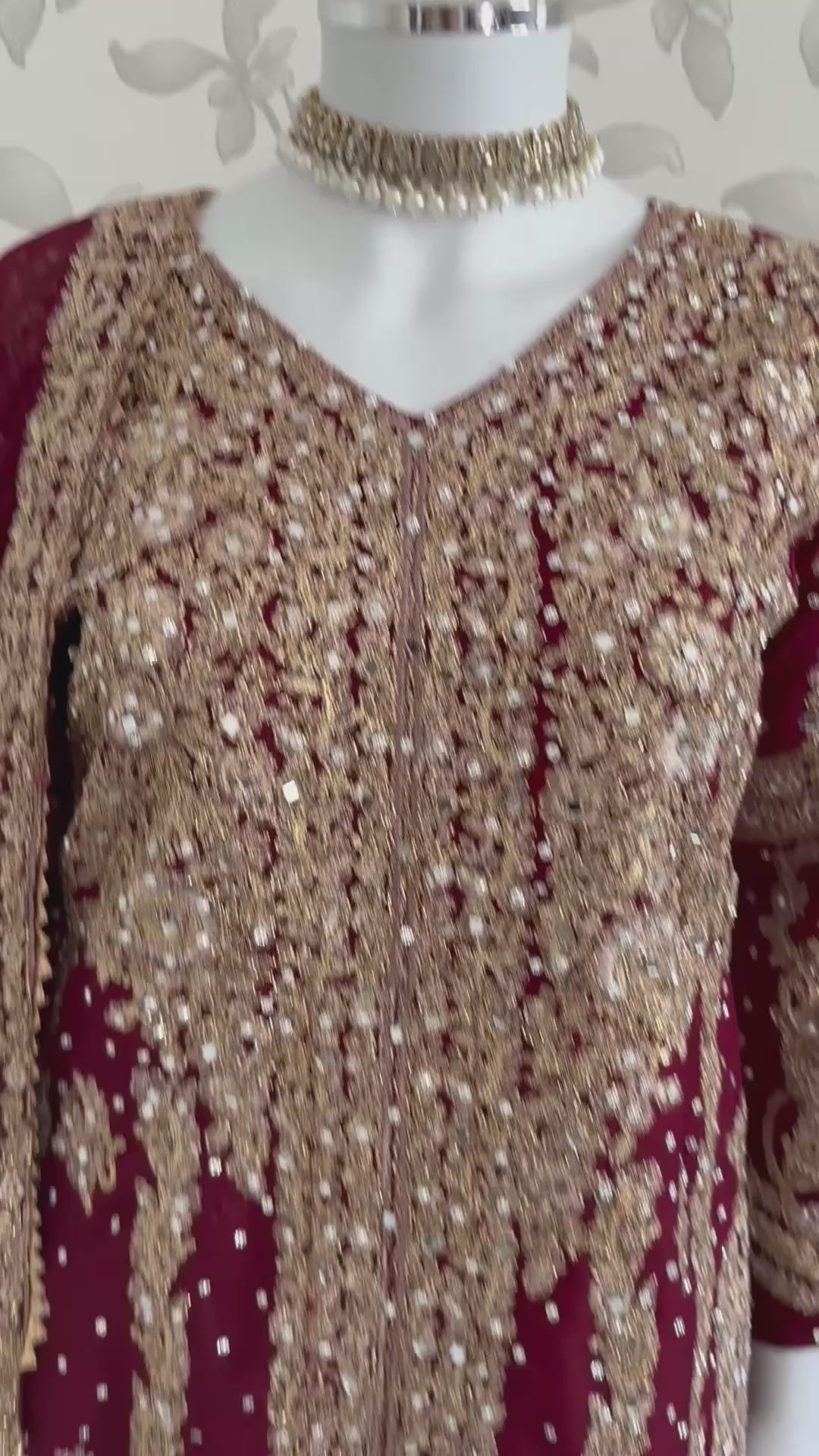 AFREEN - 3 piece embroidered Chiffon wedding Suit