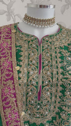 ALANI Emerald Green- 3 pieces heavy Embroidered suit