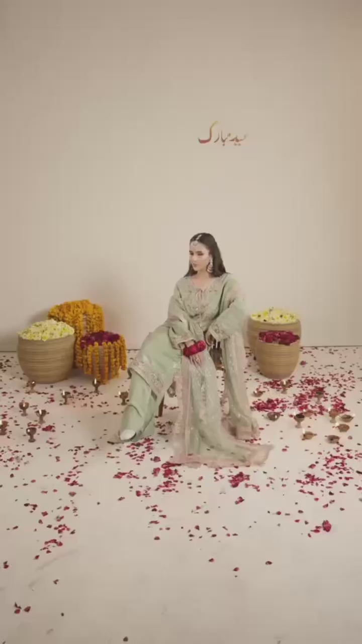CHAAND RAAT- 3 piece Embroidered Raw Silk Suit