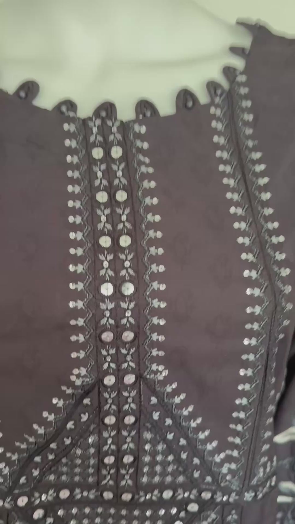 Charcoal Bloom- 3 piece Luxury Embroidered Suit