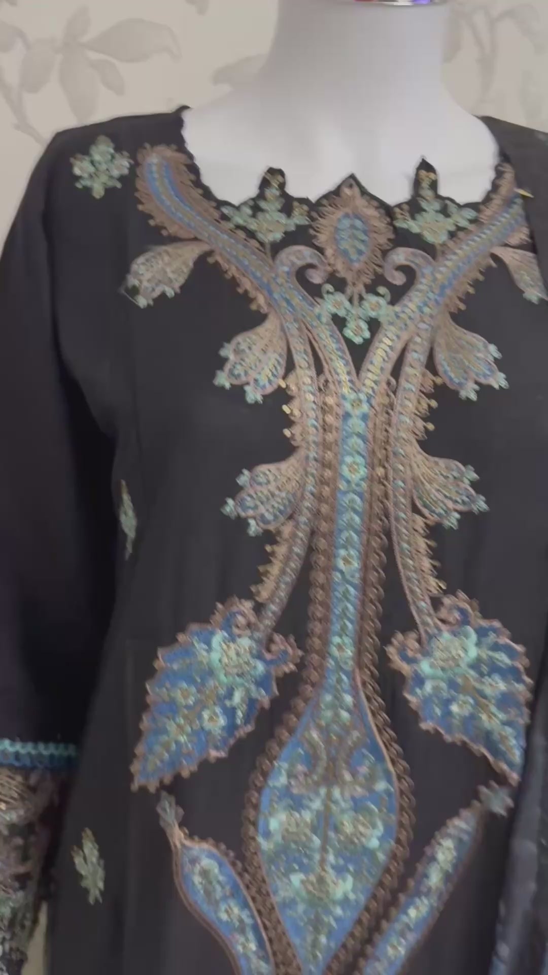 M Prints 6B inspired Embroidered 3-Piece Suit | Pakistani Designer Dress