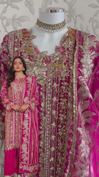 SAFINA- 3 pieces heavy Embroidered silk Suit