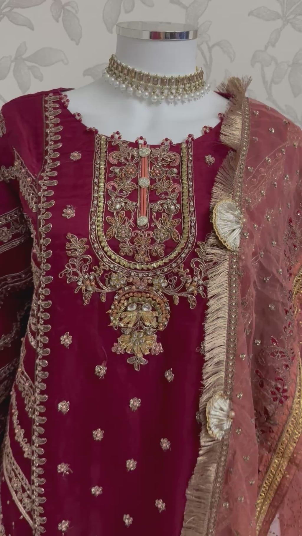 GULAAB- 3 pieces Heavy Embroidered Sharara Suit