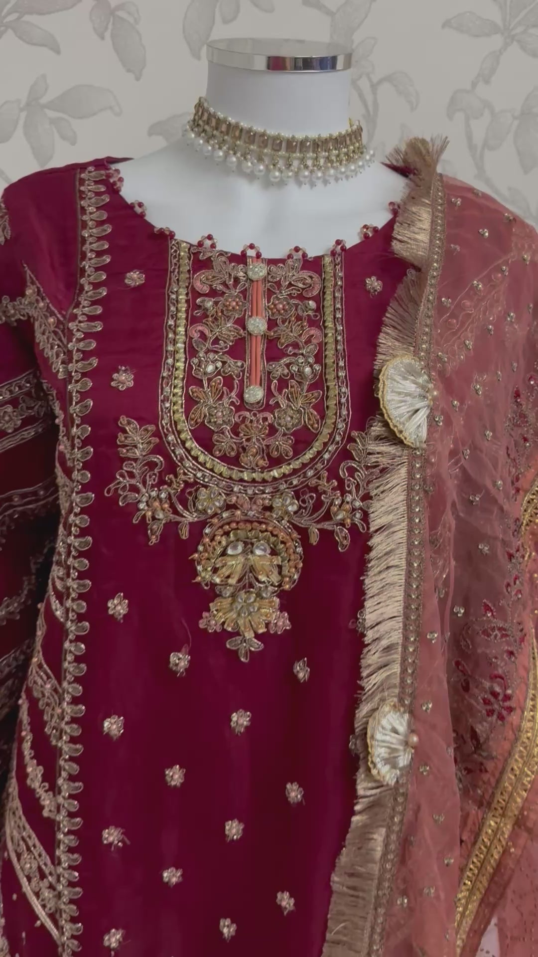 GULAAB- 3 pieces Heavy Embroidered Sharara Suit