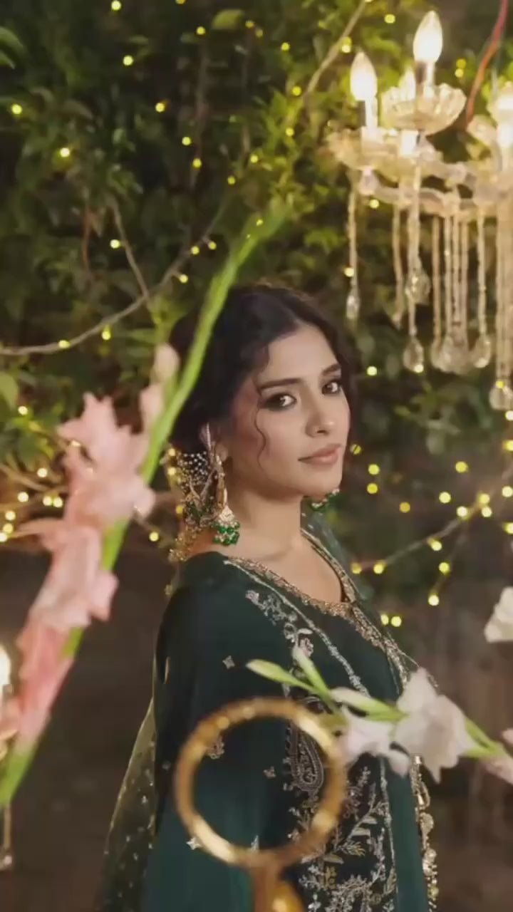 CHAAND RAAT- 3 piece Embroidered Raw Silk suit