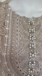 Champagne Pearl- 3 piece Luxury Embroidered Lawn Suit