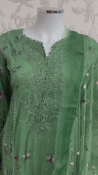 Emerald Green-3 piece Embroidered Lawn Suit