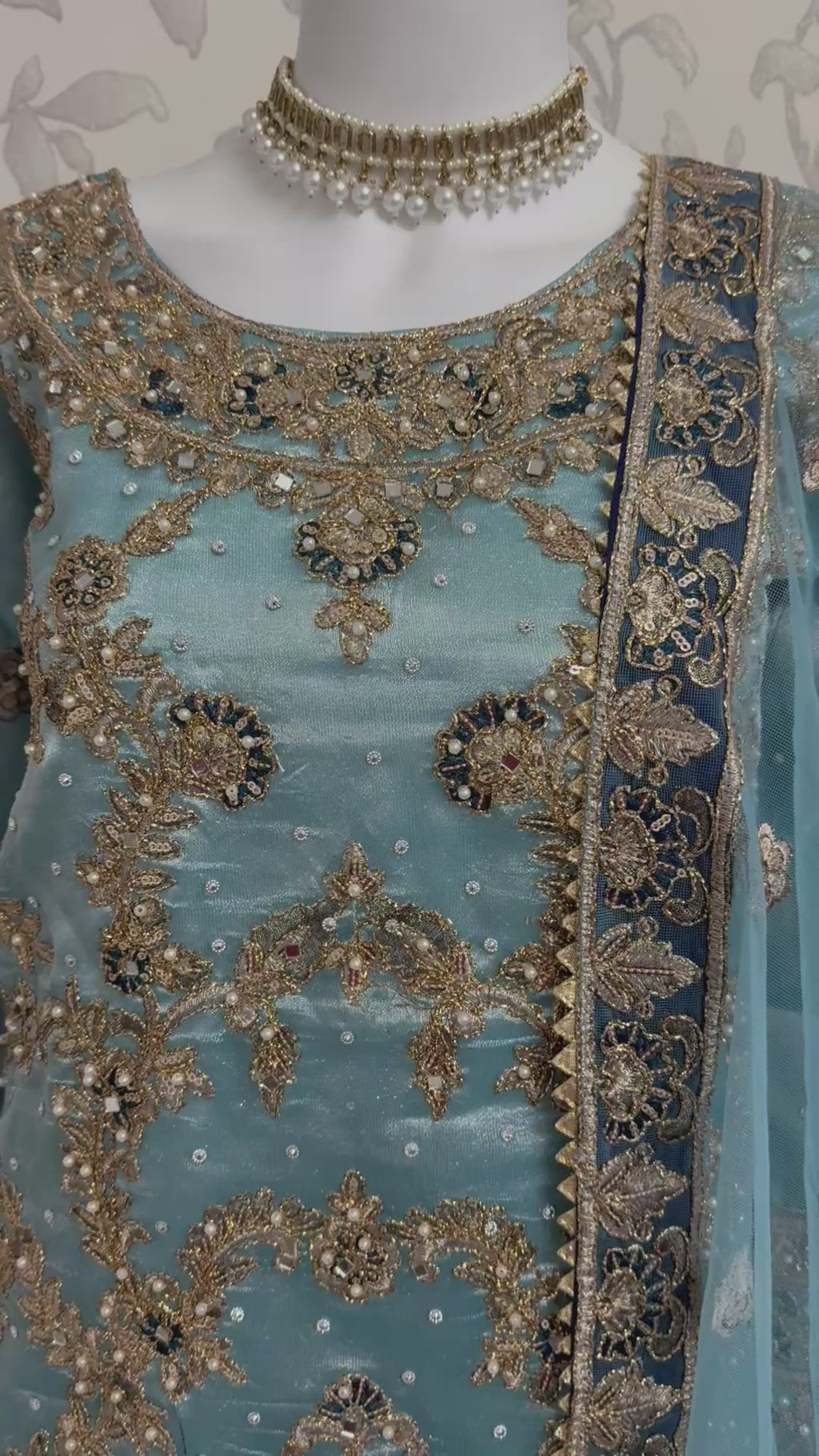 AMAIRA-3 pieces heavy Embroidered Masoori Gharara Suit